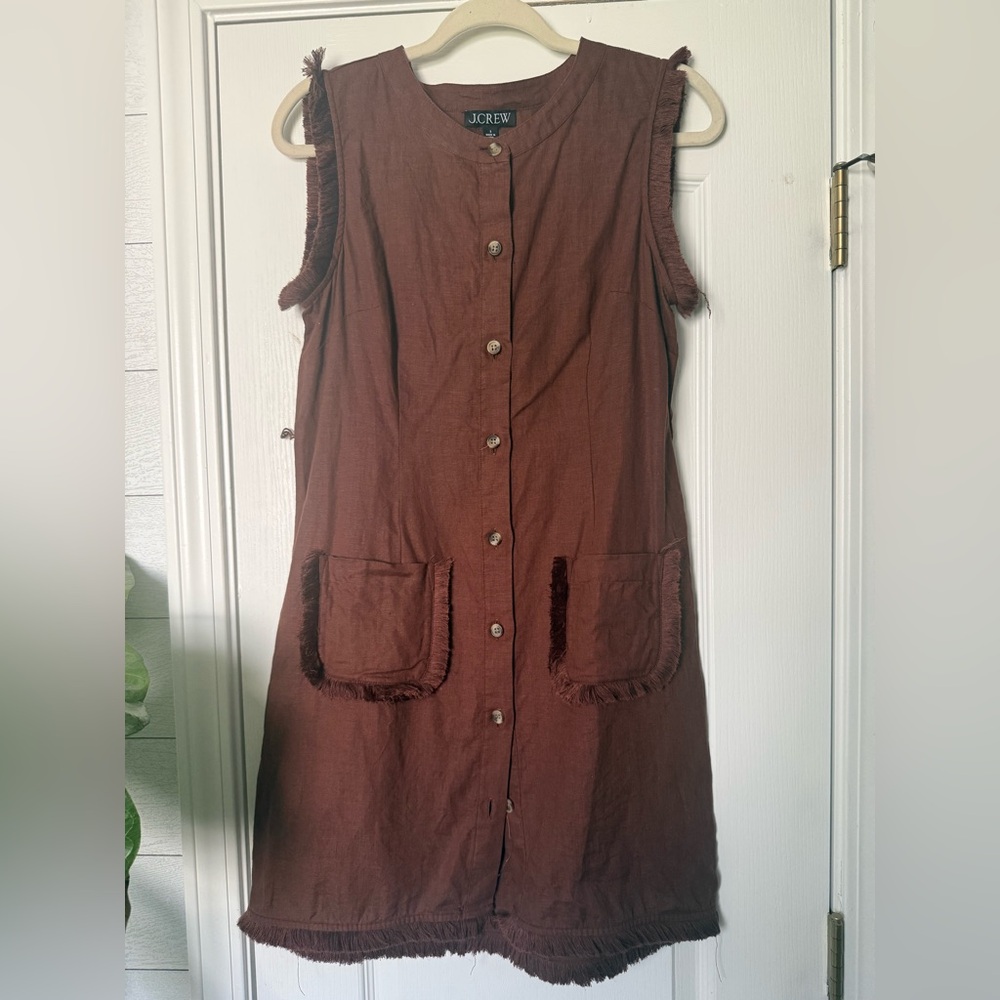J. Crew Brown Sleeveless Mini Dress